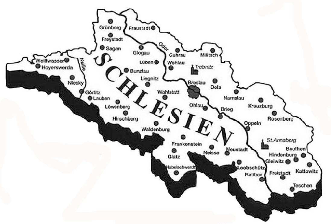 Karte Schlesien